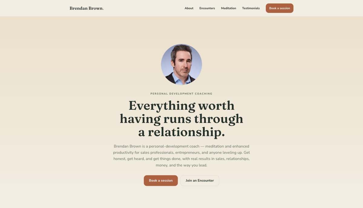A home for the work: Brendan's coaching practice
