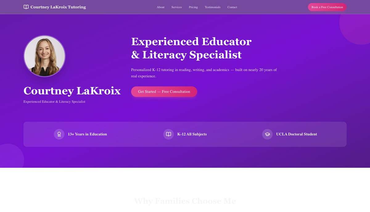The tutor who had nowhere to point