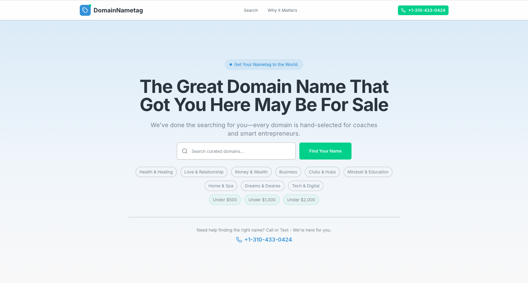 DomainNametag.com
